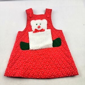 Vintage Ruth Scharf quitled romper dress overall dress in size 3T